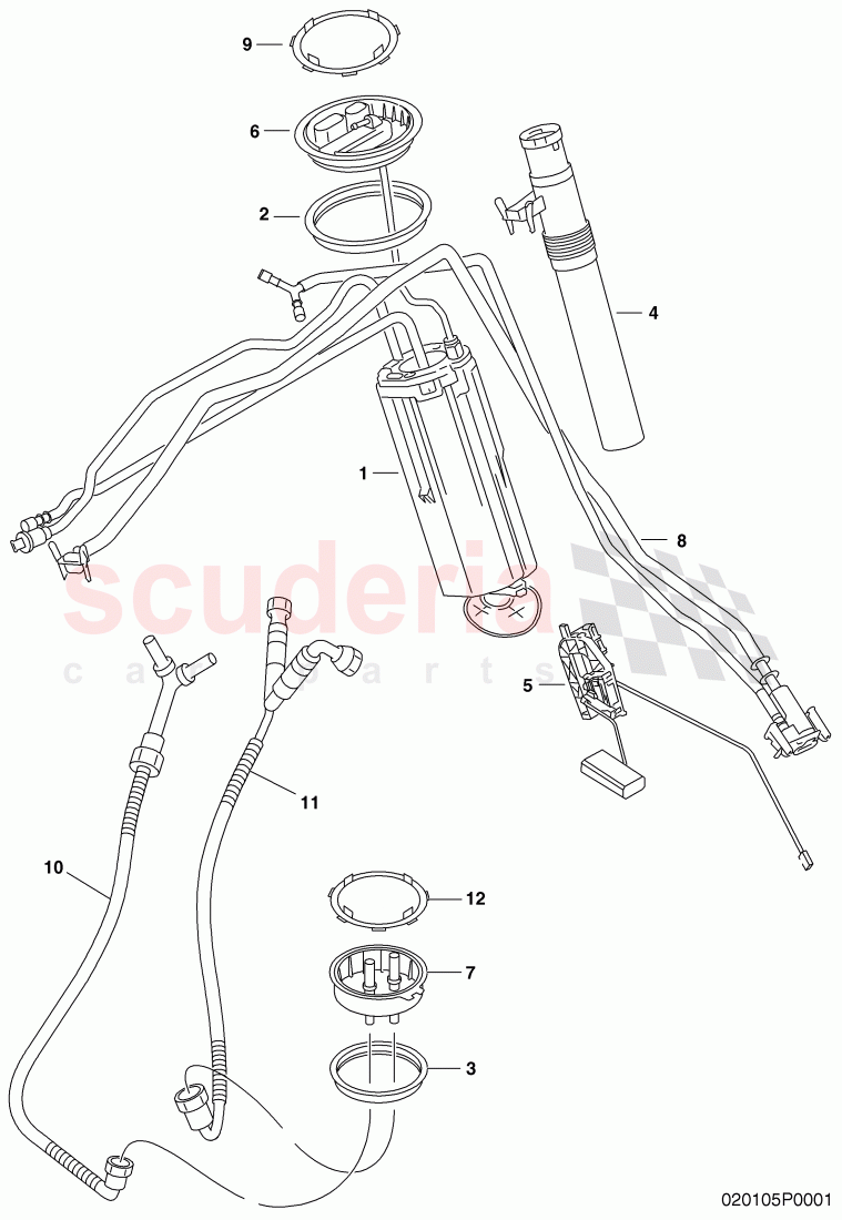 fuel pump with fuel gauge, sender, fuel line, D >> - MJ 2010 of Bentley Bentley Continental Flying Spur (2006-2012)