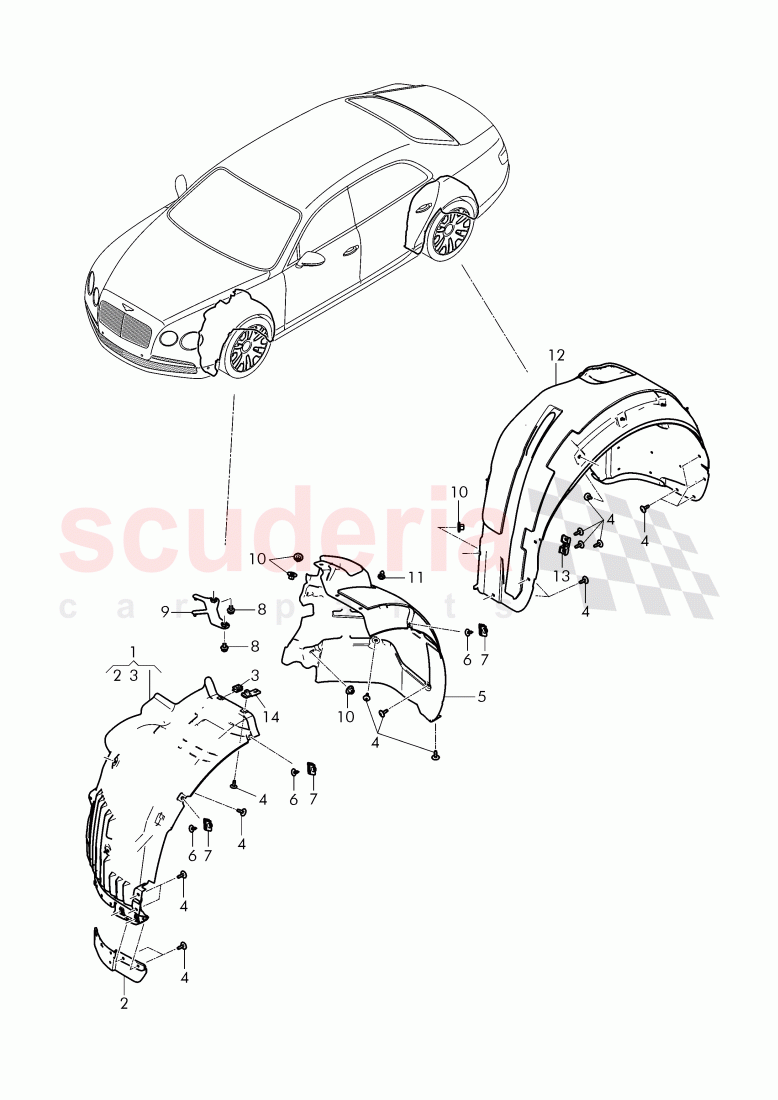 wheelhouse protector of Bentley Bentley Continental Flying Spur (2013+)