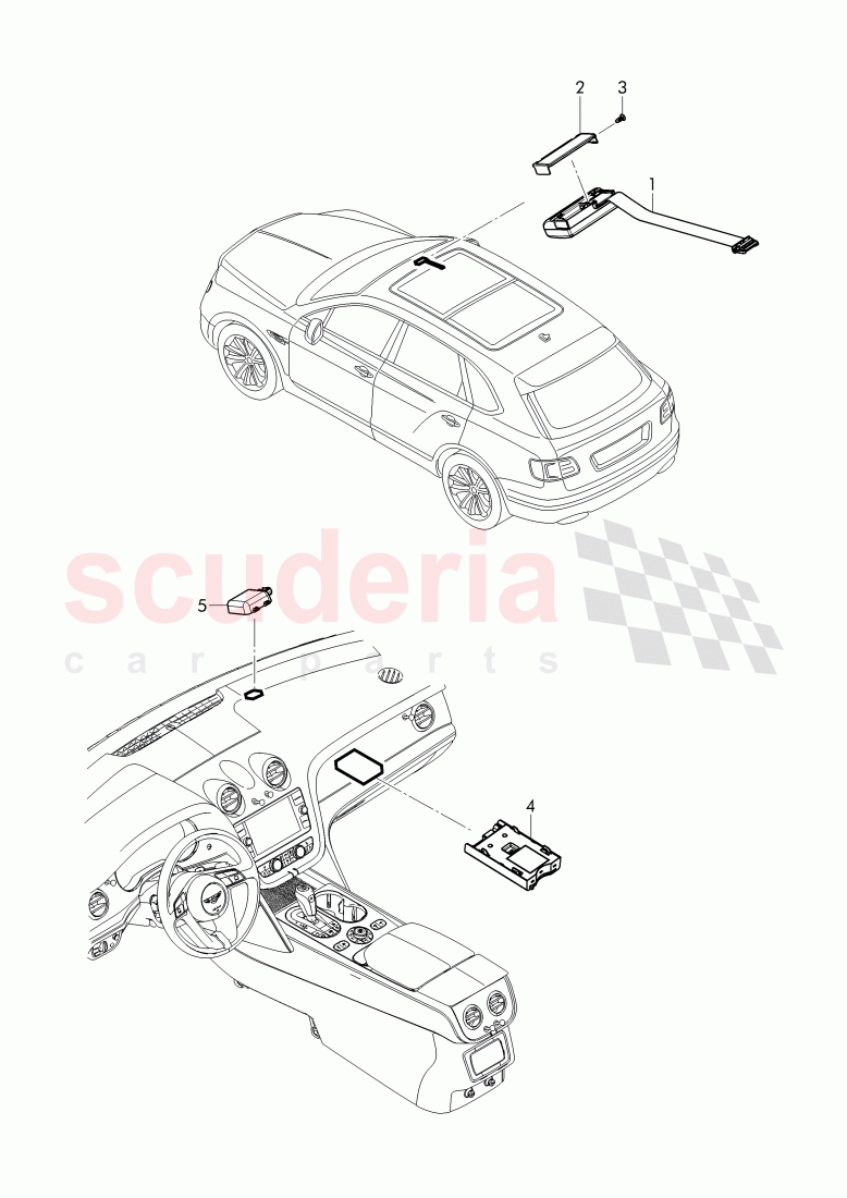electrical parts for road toll system of Bentley Bentley Bentayga (2015-2020)