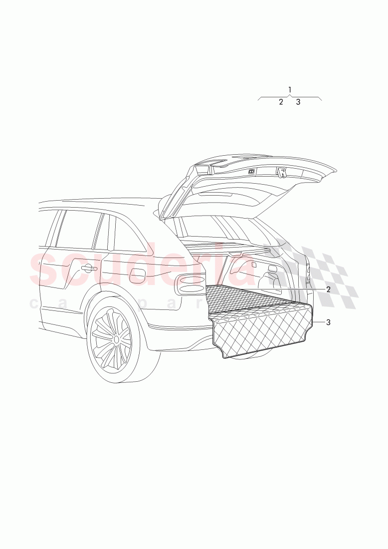 Original Accessories, Luggage compartment mat, mit Stossfaengerschtz of Bentley Bentley Bentayga (2015-2020)