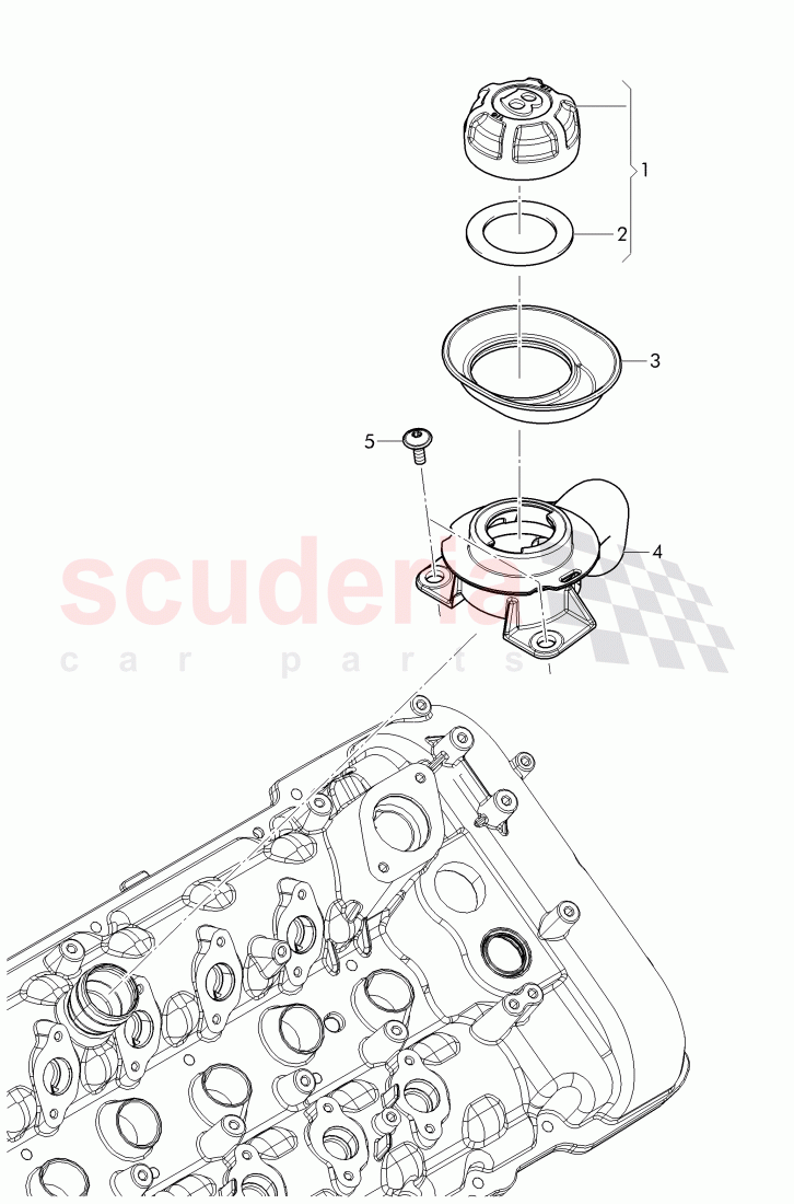 cap, Adapter for oil filling, splash shield of Bentley Bentley Bentayga (2015-2020)