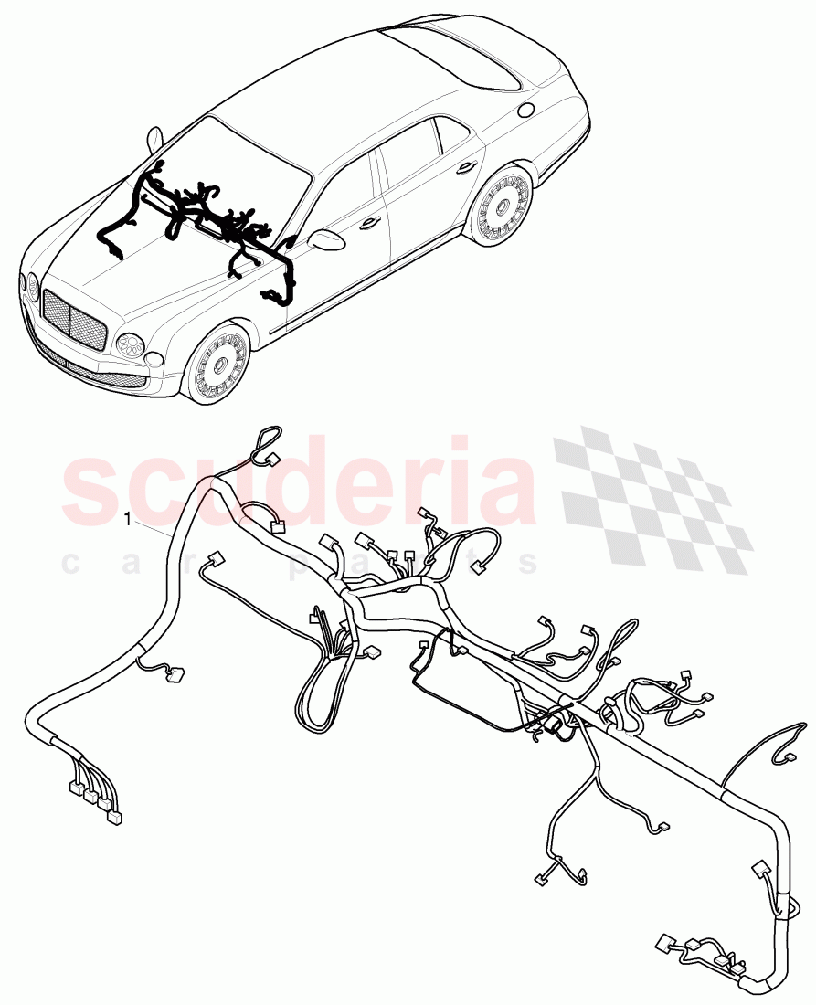 dashboard harness, D - MJ 2017>> of Bentley Bentley Mulsanne (2010+)