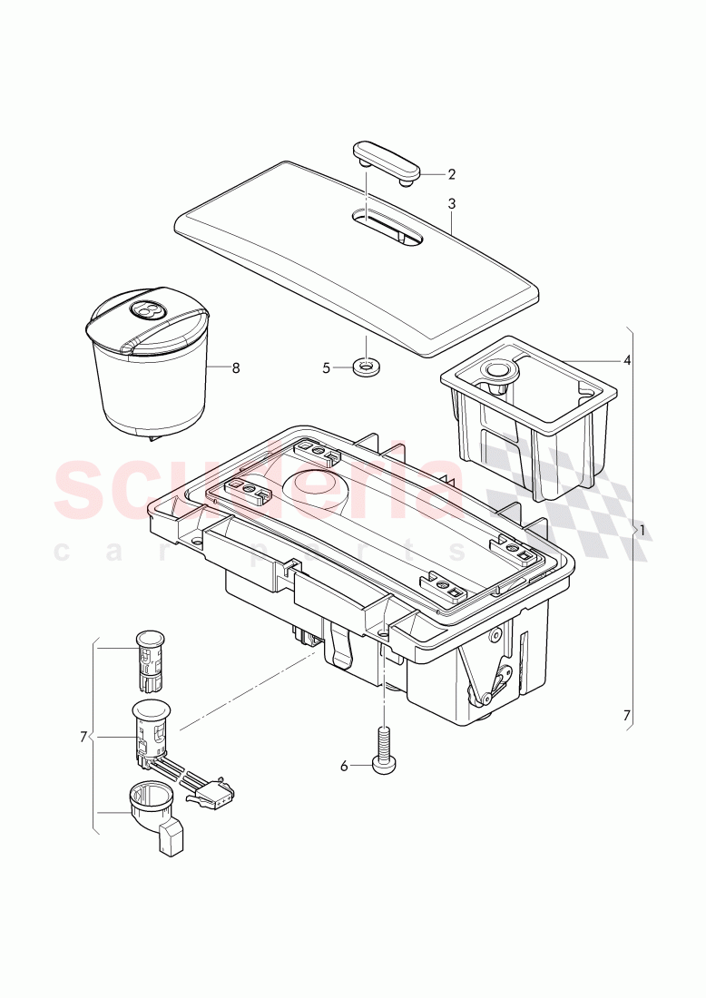 ashtray with housing of Bentley Bentley Continental GT (2011-2018)