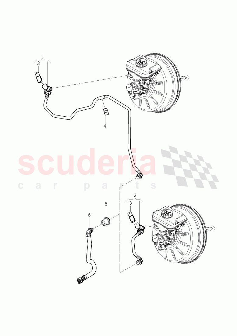 vacuum hoses for brake servo of Bentley Bentley Bentayga (2015-2020)
