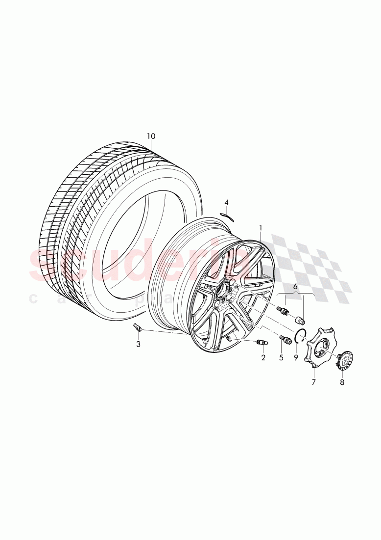 Complete wheels and tires, D - MJ 2018>> of Bentley Bentley Bentayga (2015-2020)