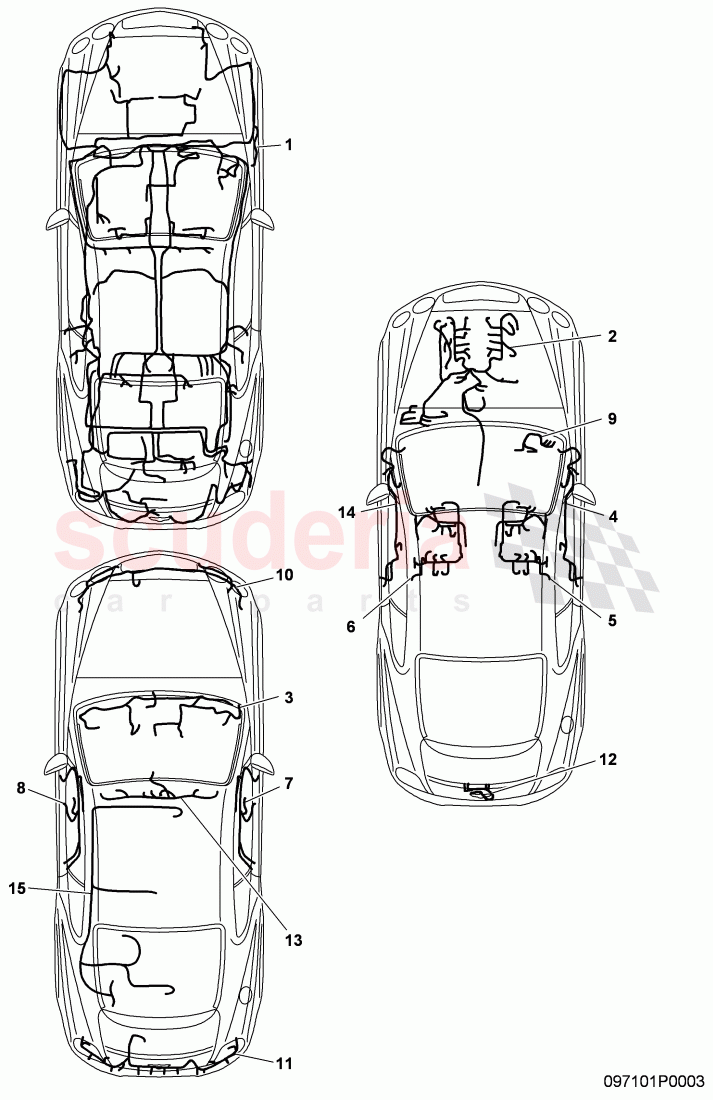 wiring harnesses, D >> - MJ 2007 of Bentley Bentley Continental GTC (2006-2010)