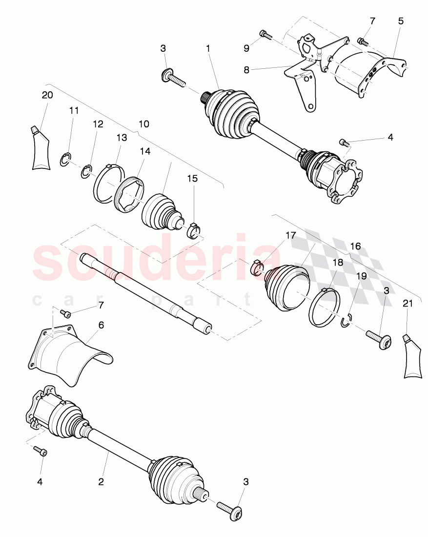 drive shaft, for automatic transmission, F >> 3W-F-044 095, F >> ZA-F-044 095 of Bentley Bentley Continental GTC (2011+)