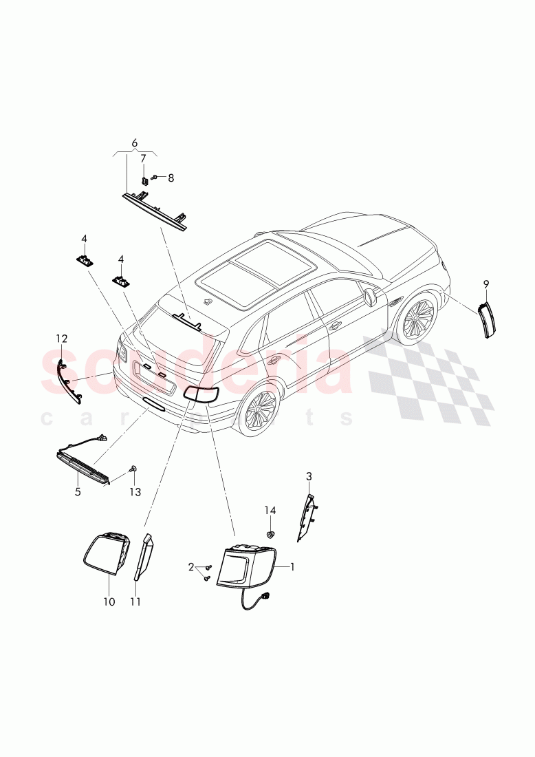 LED lamp of Bentley Bentley Bentayga (2015-2020)