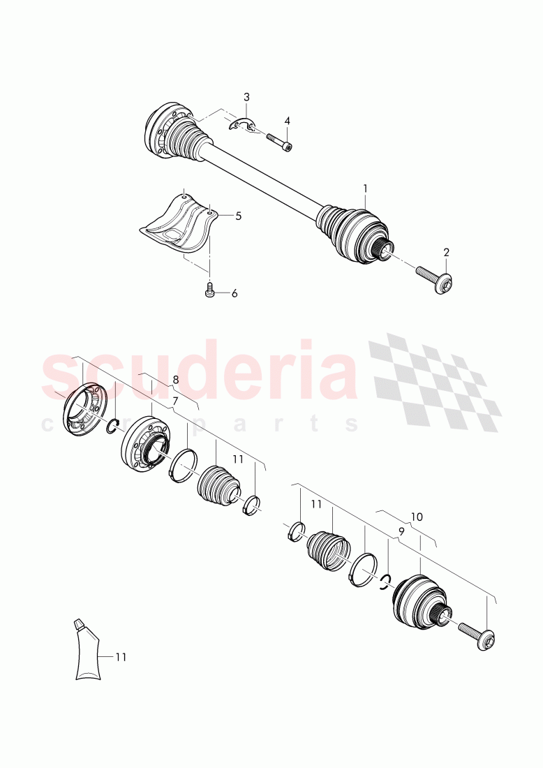 drive shaft of Bentley Bentley Bentayga (2015-2020)