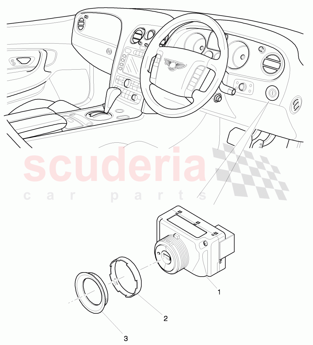 ignition starter switch of Bentley Bentley Continental Flying Spur (2006-2012)