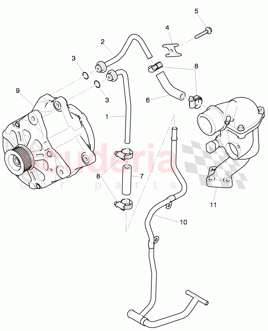 water cooling, Alternator of Bentley Bentley Mulsanne (2010+)