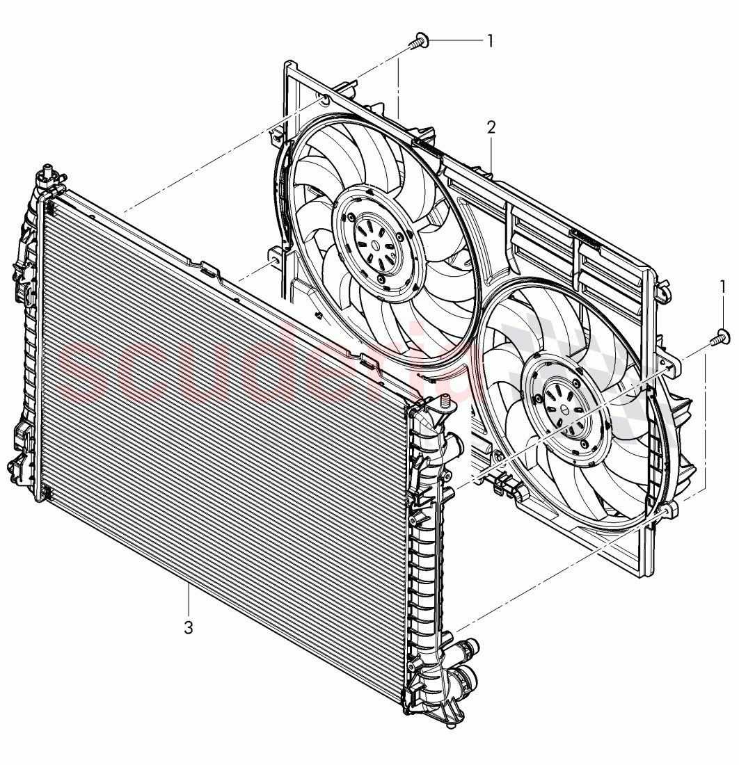 electric fan with fan cowl of Bentley Bentley Continental Flying Spur (2013+)