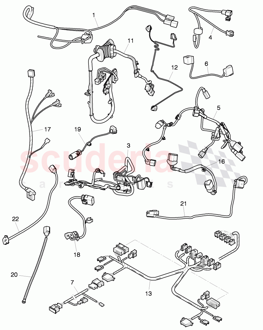 wiring harnesses, D - MJ 2012>> of Bentley Bentley Continental Flying Spur (2006-2012)