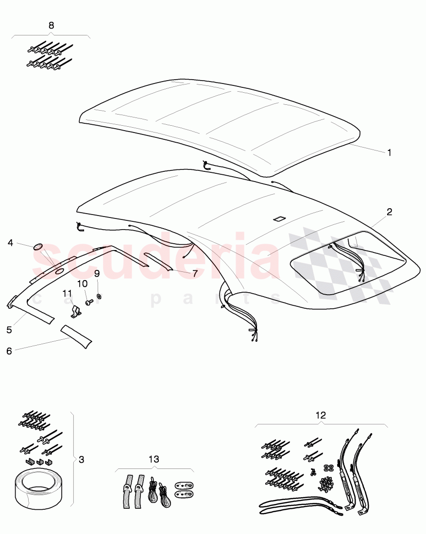 cover - top of Bentley Bentley Continental GTC (2011+)