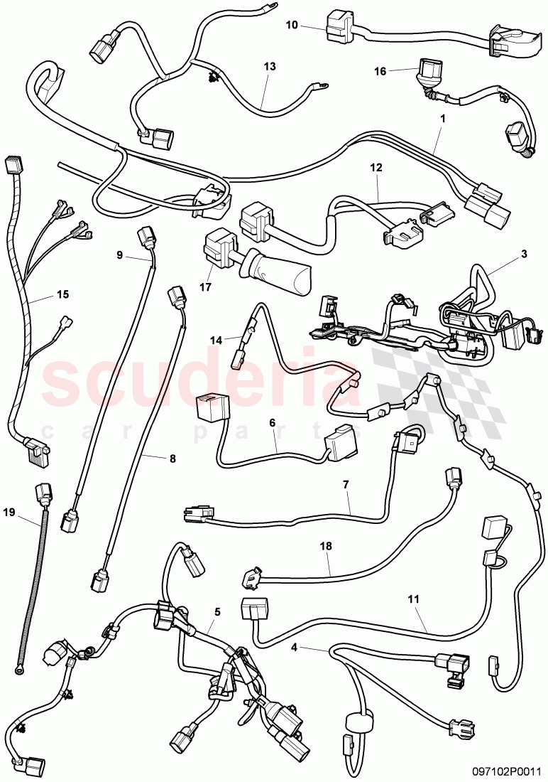 wiring harnesses, D - MJ 2011>> of Bentley Bentley Continental GTC (2006-2010)