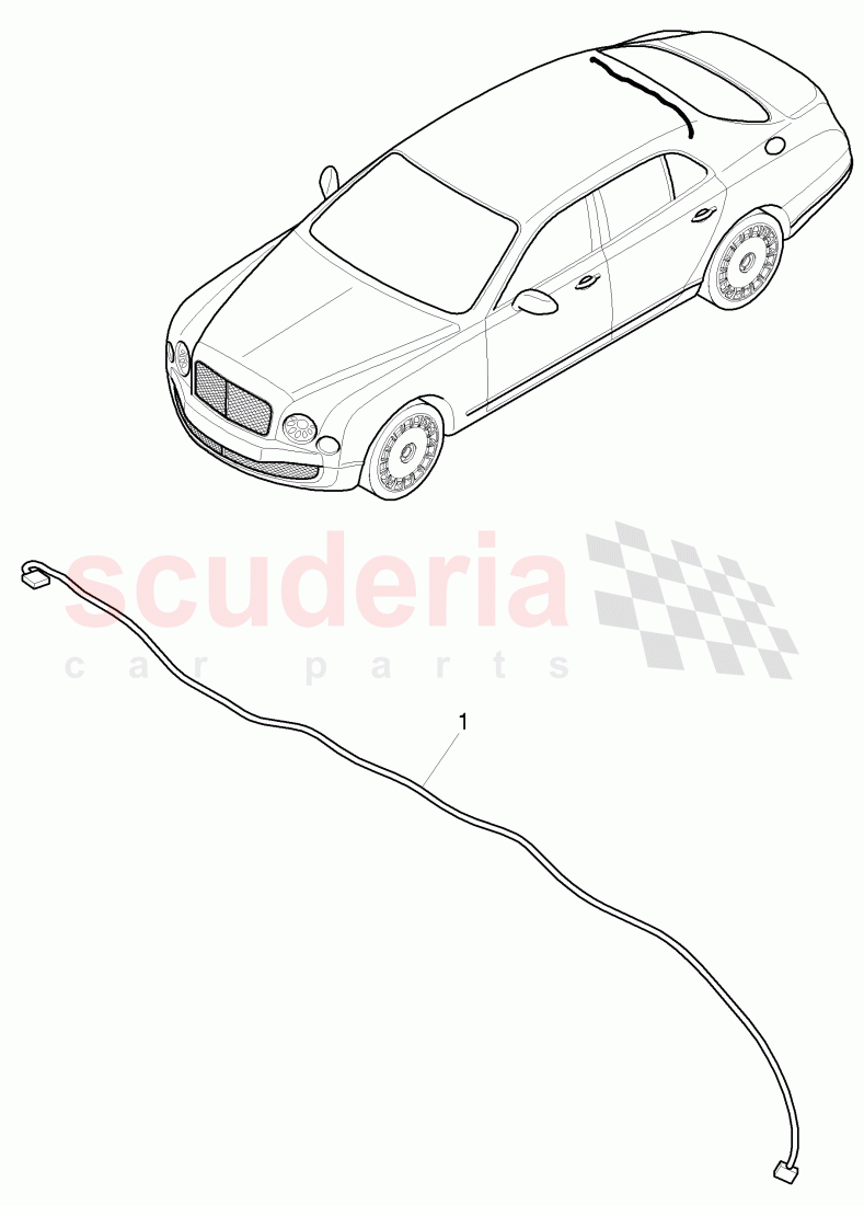 adapter wiring harness for additional brake light of Bentley Bentley Mulsanne (2010+)