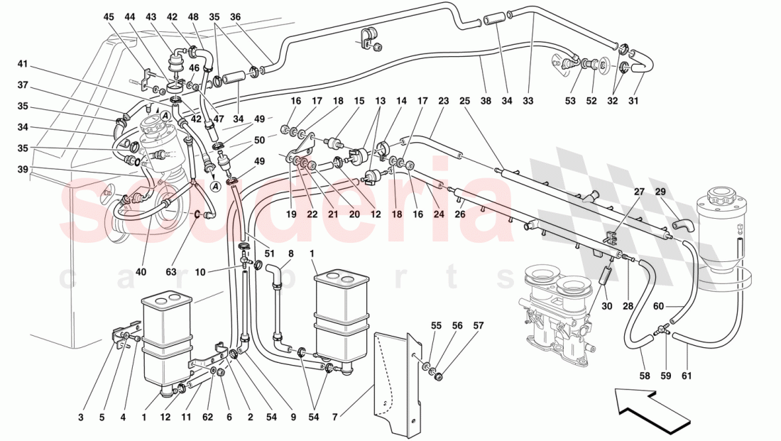 ANTIEVAPORATION DEVICE of Ferrari Ferrari F50