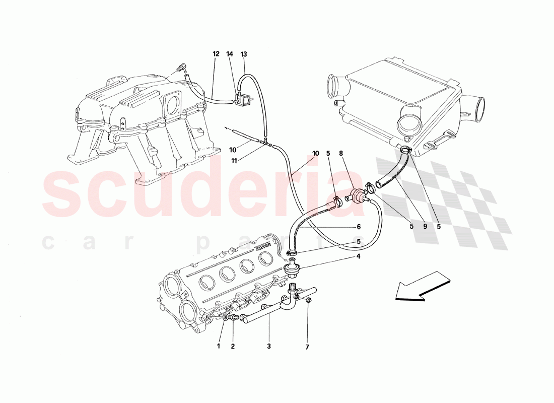 Air Injection Device - Motronic 2.5 of Ferrari Ferrari 348 TS (1993)