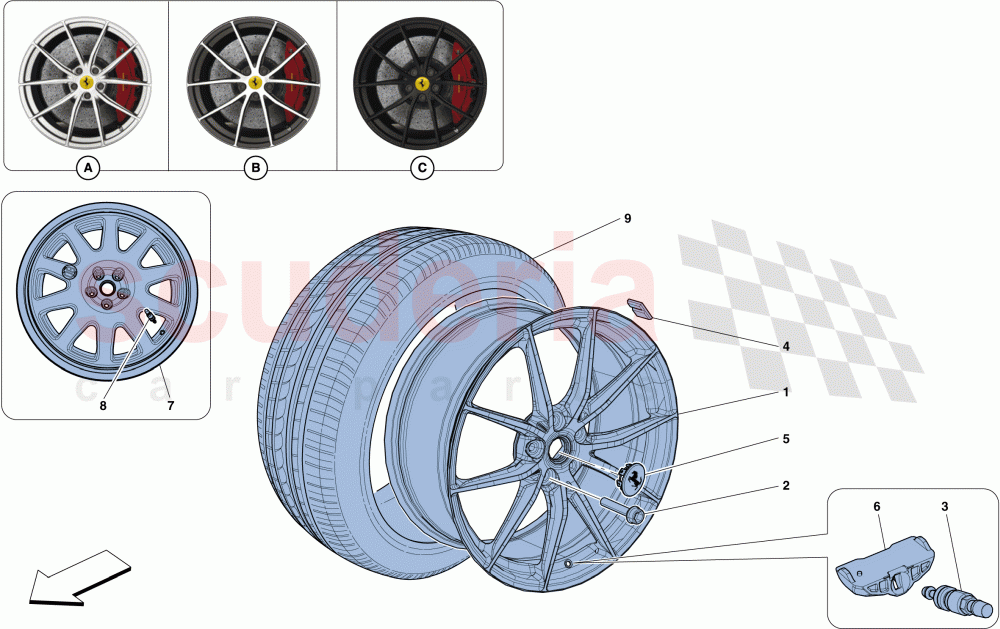 WHEELS of Ferrari Ferrari F12 TDF