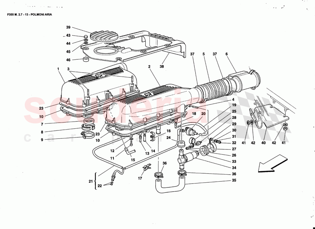 AIRBOXES of Ferrari Ferrari 355 (2.7 Motronic)