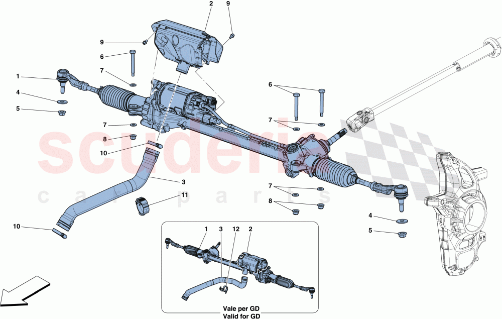 ELECTRIC STEERING BOX of Ferrari Ferrari 812 Superfast/GTS