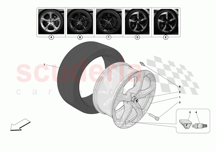 COMPLETE WHEELS of Ferrari Ferrari 12Cilindri