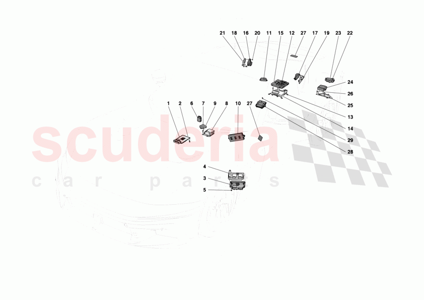 ELECTRICAL SYSTEM CONTROL UNITS of Ferrari Ferrari 12Cilindri