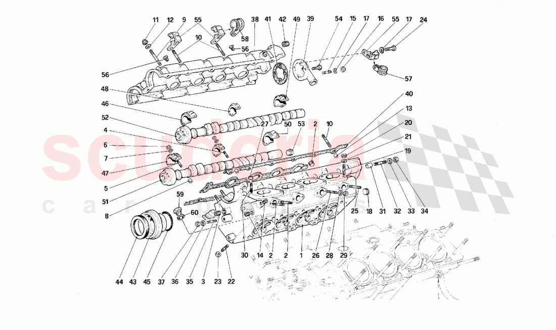 R.H. cylinder head of Ferrari Ferrari F40