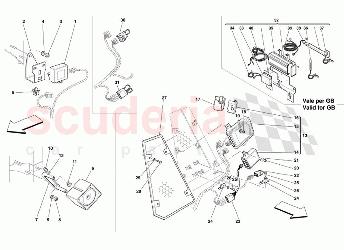 Anti Theft Electrical Boards and Devices of Ferrari Ferrari 575 Superamerica