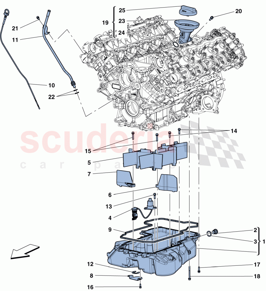 LUBRICATION: CIRCUIT AND PICKUP of Ferrari Ferrari California T