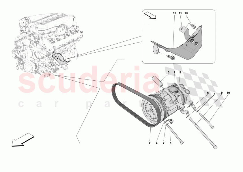 A/C COMPRESSOR of Ferrari Ferrari 12Cilindri Spider