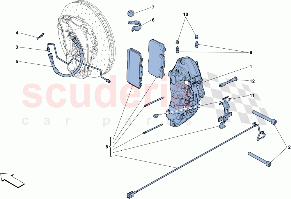 FRONT BRAKE CALLIPERS of Ferrari Ferrari FF