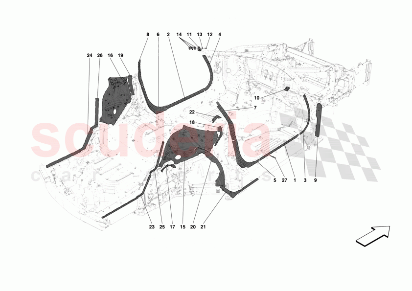 LATERAL SUBSTRUCTURE of Ferrari Ferrari 12Cilindri