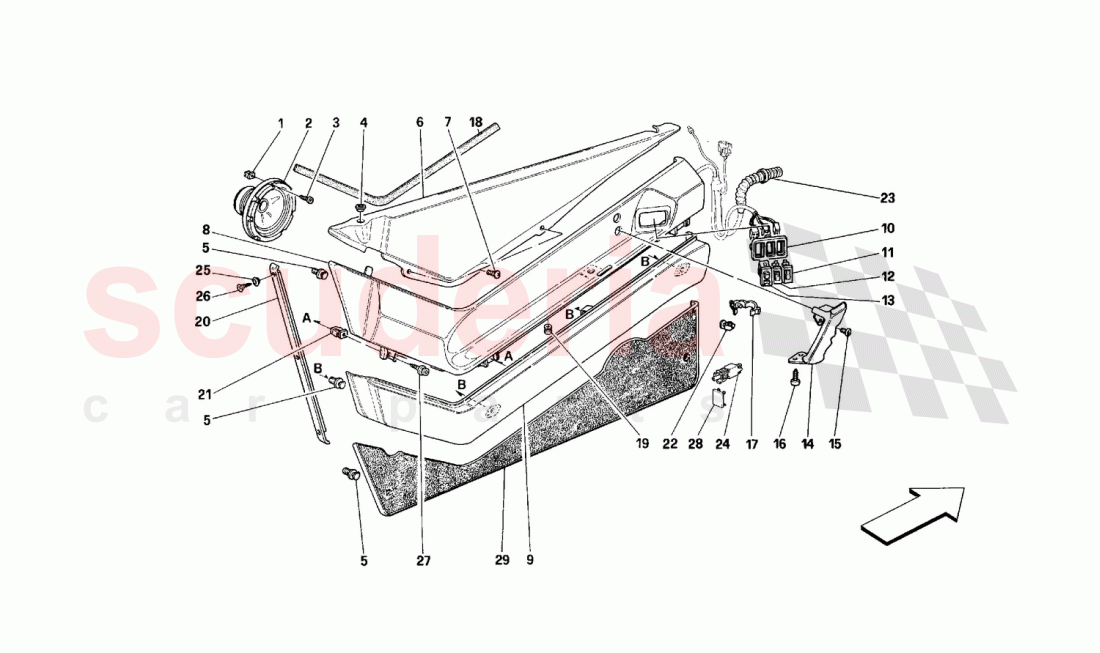 DOORS - INNER TRIMS -Valid for Spider- of Ferrari Ferrari 348 (2.7 Motronic)