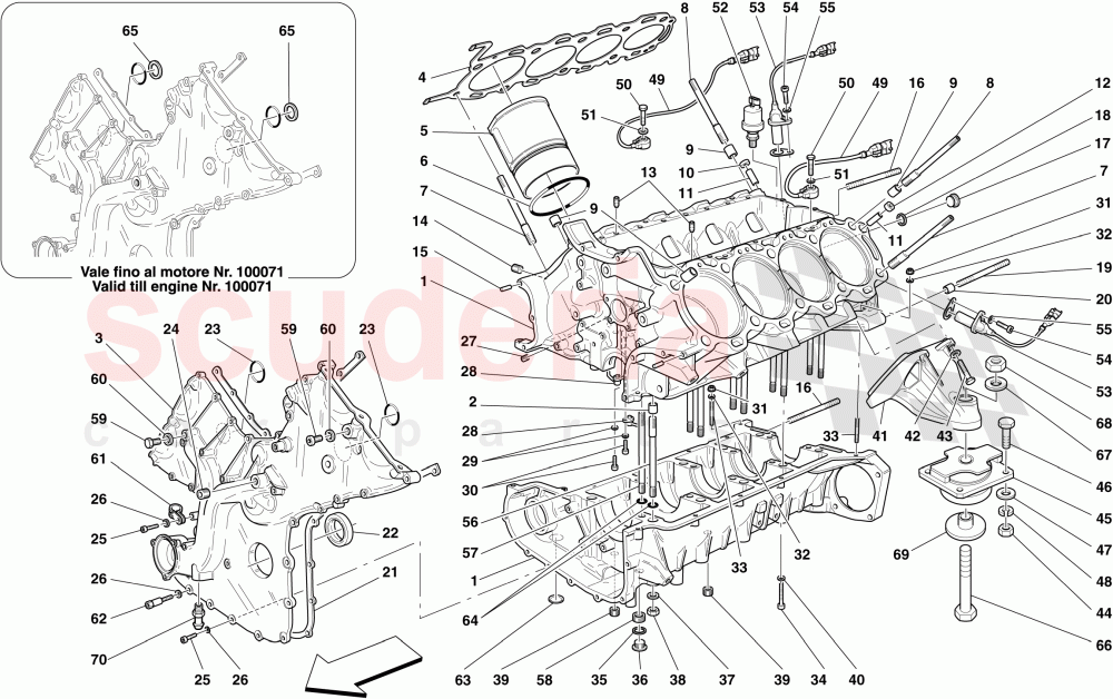 CRANKCASE of Ferrari Ferrari 430 Coupe