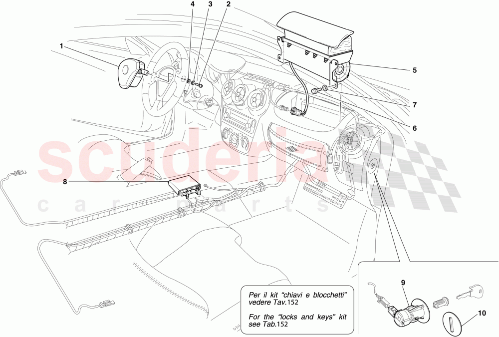 AIRBAGS of Ferrari Ferrari 430 Scuderia Spider 16M