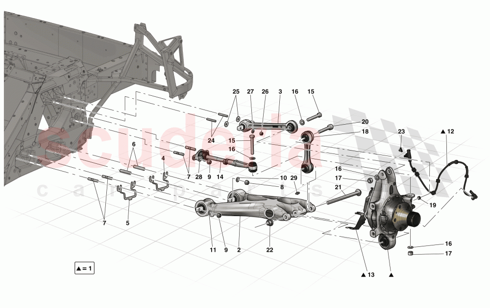REAR SUSPENSION - ARMS of Ferrari Ferrari LaFerrari
