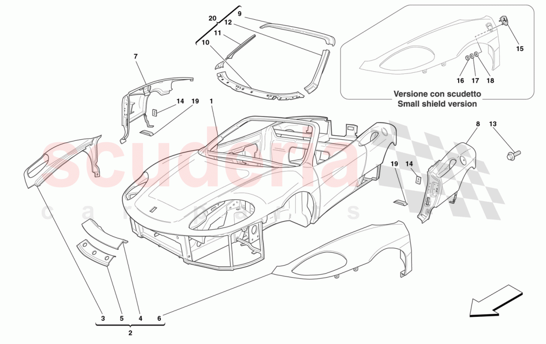 BODY - OUTER TRIMS of Ferrari Ferrari 360 Spider