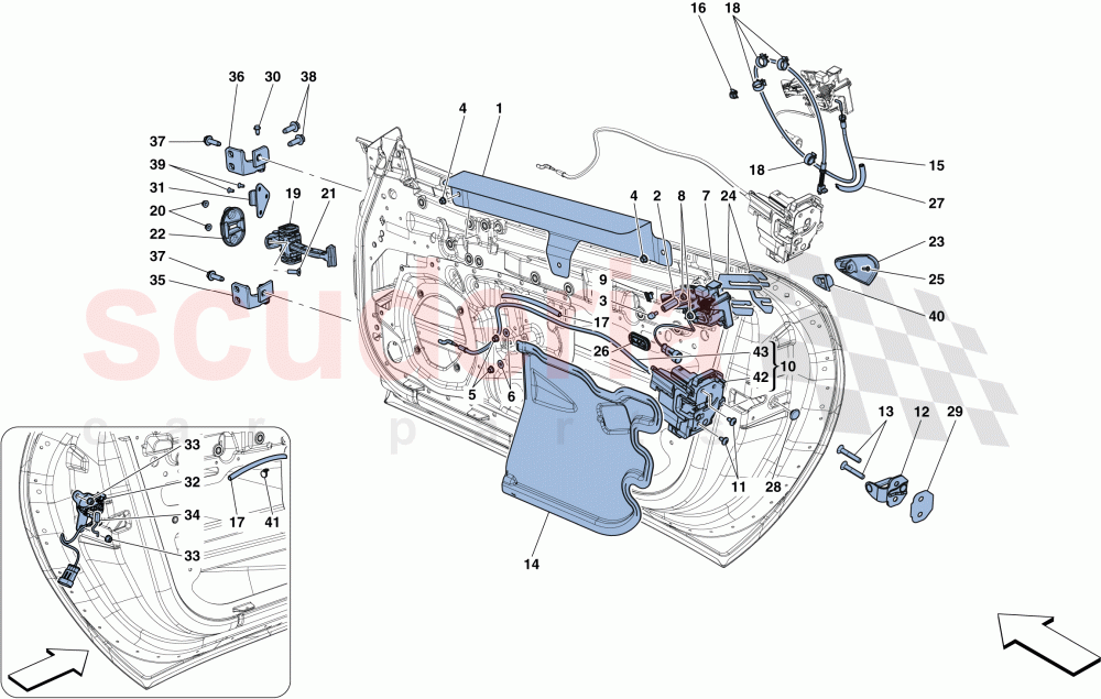 DOORS - OPENING MECHANISMS AND HINGES of Ferrari Ferrari 812 Superfast/GTS
