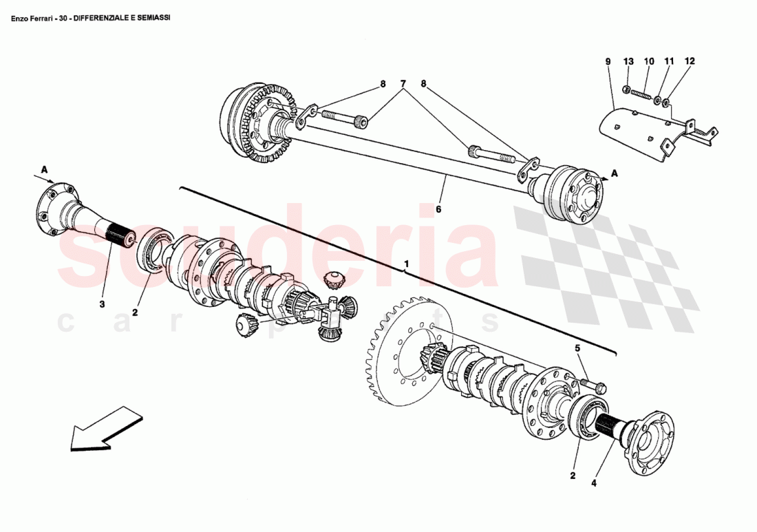 DIFFERENTIAL AND AXLE SHAFTS of Ferrari Ferrari Enzo