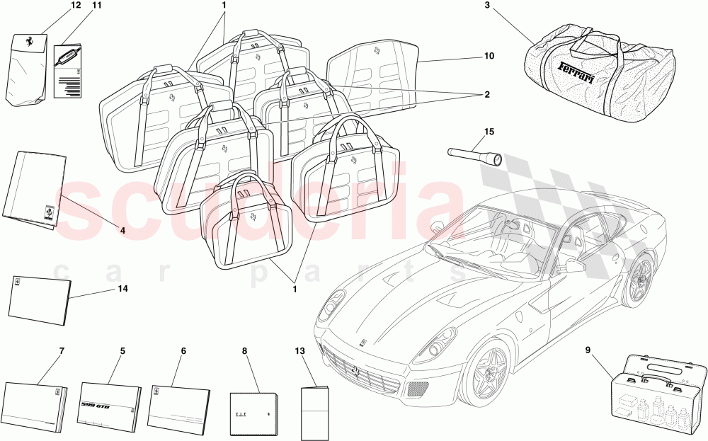 DOCUMENTATION AND ACCESSORIES of Ferrari Ferrari 599 GTB Fiorano