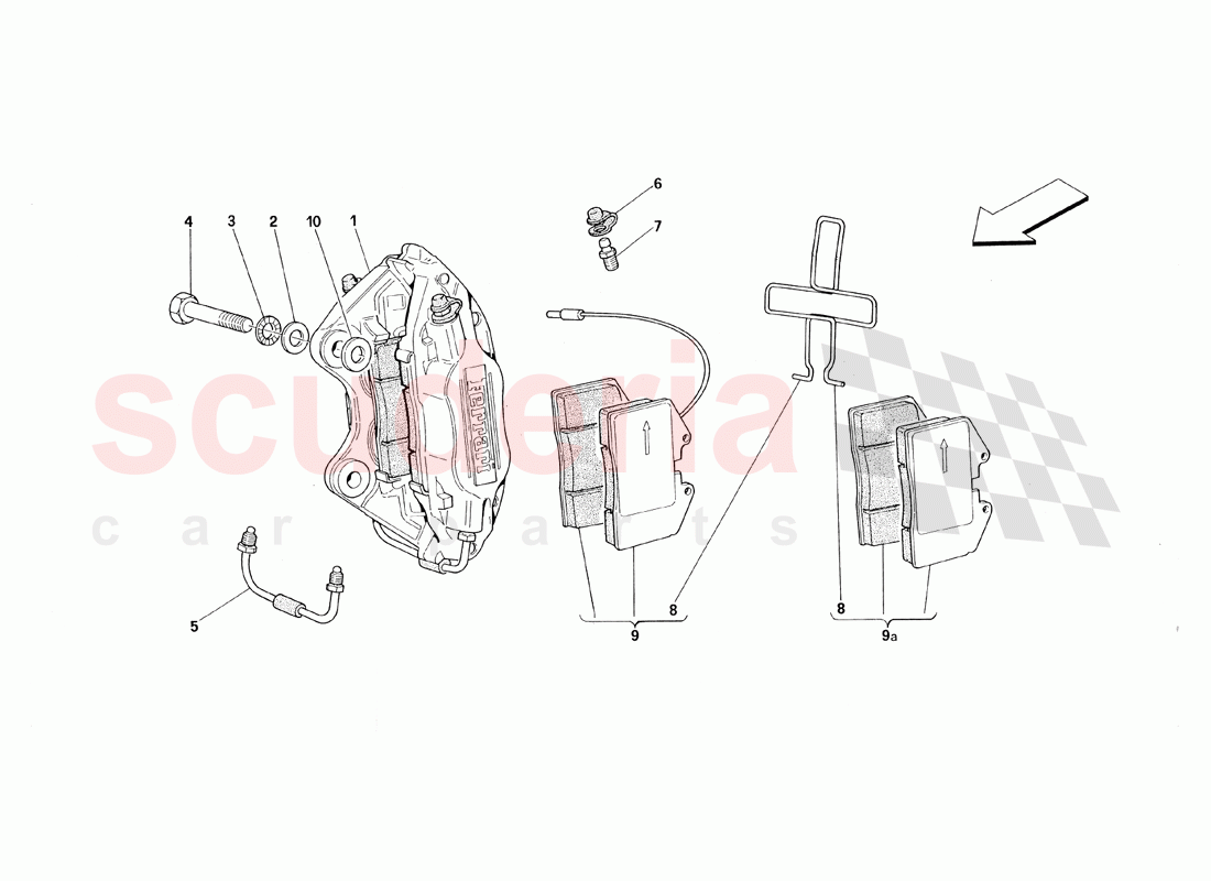 Calipers for Front and Rear Brakes of Ferrari Ferrari 348 TS (1993)