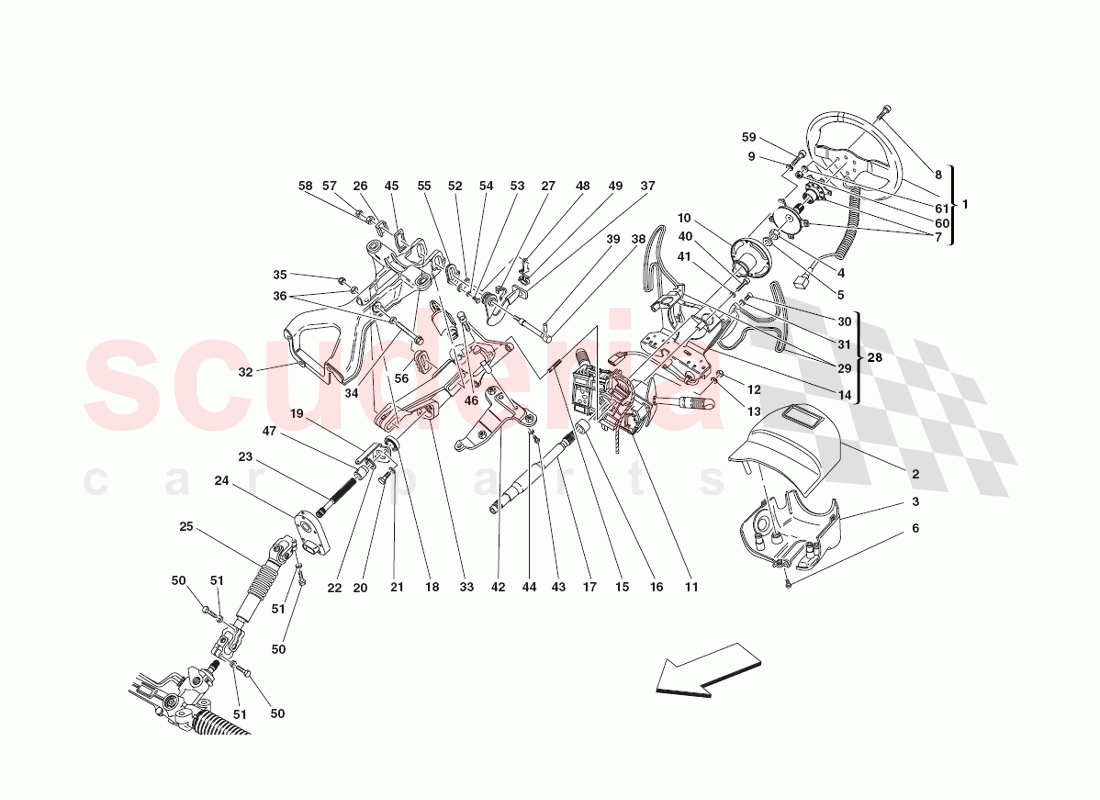 Steering Column of Ferrari Ferrari 430 Challenge (2006)