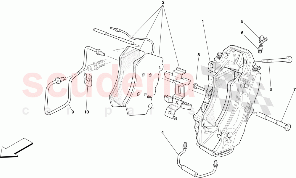 FRONT BRAKE CALLIPER of Ferrari Ferrari 599 GTB Fiorano