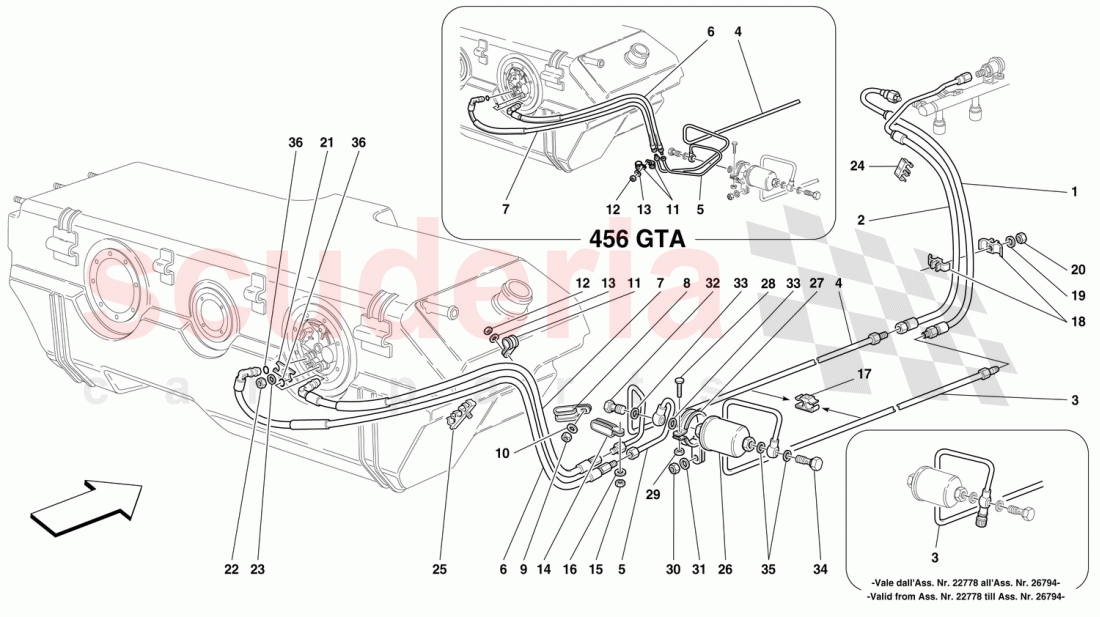 FUEL SUPPLY SYSTEM of Ferrari Ferrari 456 GT/GTA