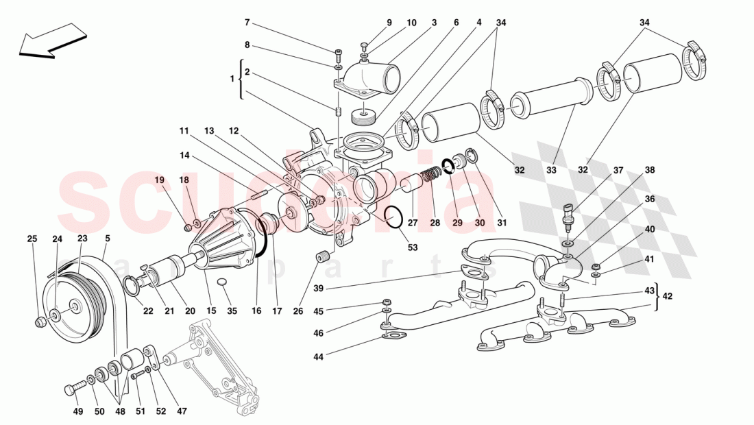 WATER PUMP of Ferrari Ferrari 360 Challenge (2000)