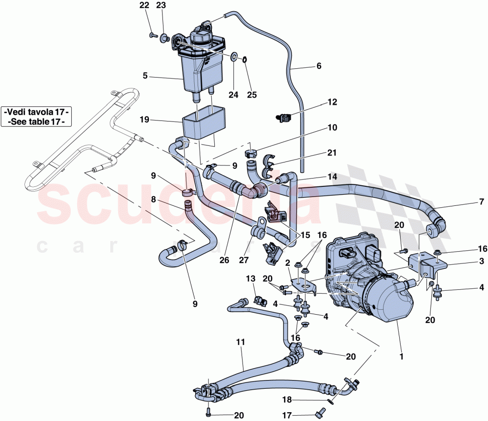 POWER STEERING PUMP AND RESERVOIR of Ferrari Ferrari LaFerrari Aperta