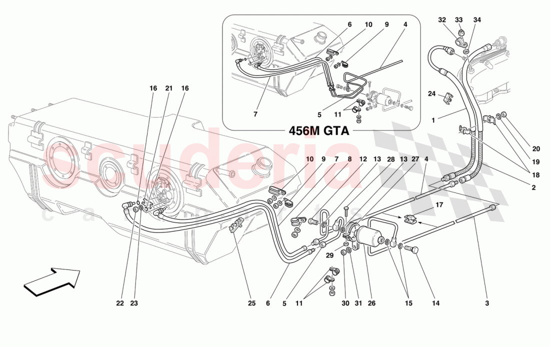 FUEL SUPPLY SYSTEM of Ferrari Ferrari 456 M GT/GTA