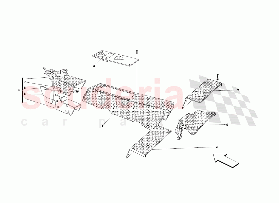 tunnel - framework and accessories of Ferrari Ferrari 430 Challenge (2006)