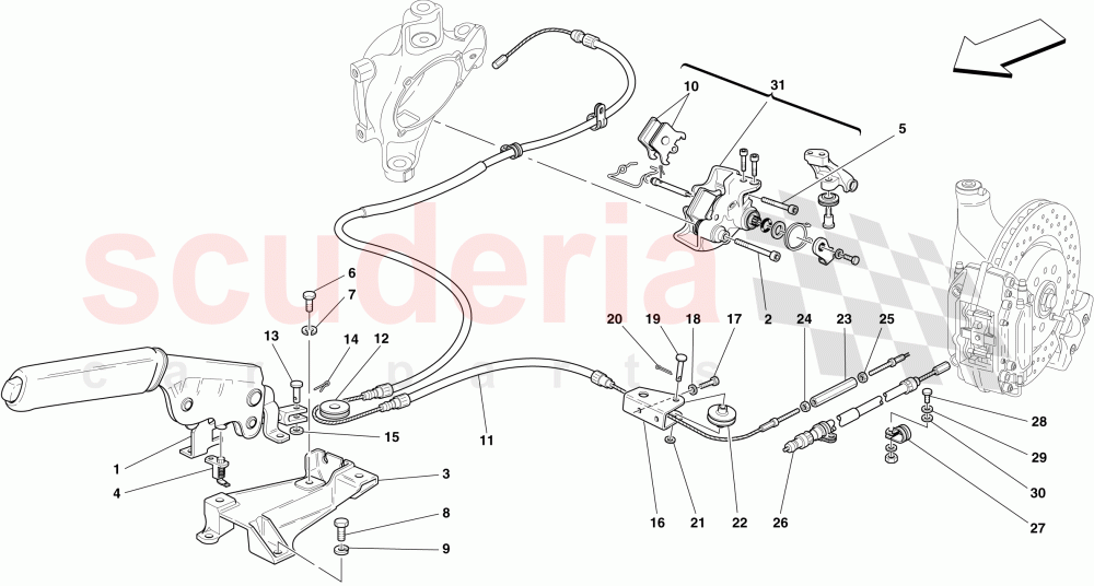 PARKING BRAKE CONTROL of Ferrari Ferrari 430 Spider